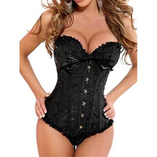 Corset Bustier Élégant En Dentelle Florale Pour Femme, Avec Laçage Ajustable Au Dos.