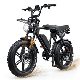 Vélo Électrique V8 20 Pouces Fat Tire – Moteur Puissant Haute Couple, Batterie Amovible 48v 15ah Autonomie 50-60 Km, Double Suspension, Écran Led, Livré À 90% Prémonté