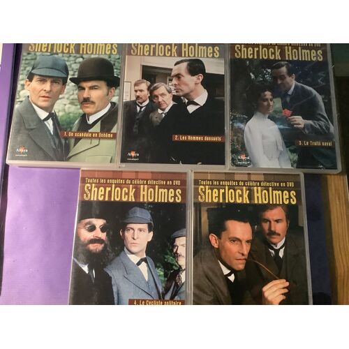 Lot De 5 Dvd - Sherlockholmes - Collection Altaya : N°1 Un Scandale En Bohème - N°2 Les Hommes Dansants - N°3 Le Traité Naval -N°4 Le Cycliste Solitaire -N°12 La Ligue Des Rouquins