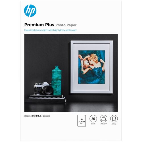 HP Papier photo à finition brillante Premium Plus - 20 feuilles/A4/210 x 297 mm