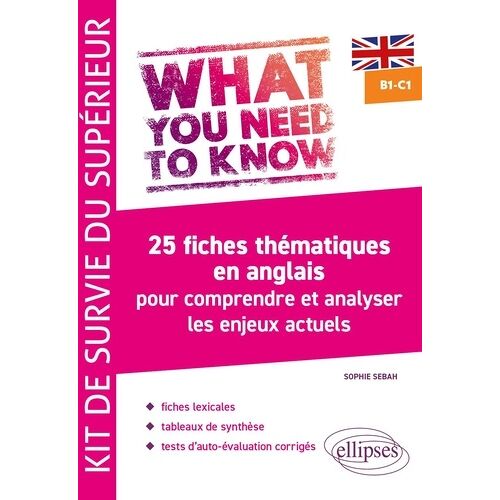 What You Need To Know - Kit De Survie Du Supérieur B1-C1 - 25 Fiches Thématiques En Anglais Pour Comprendre Et Analyser Les Enjeux Actuels