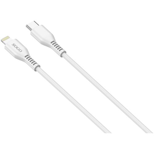 Sogo CAR-SS-18190 câble Lightning 1 m Blanc