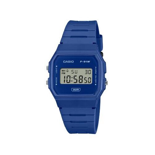 Casio F-91wb-2a1 Montre Bracelet Quartz Bleu