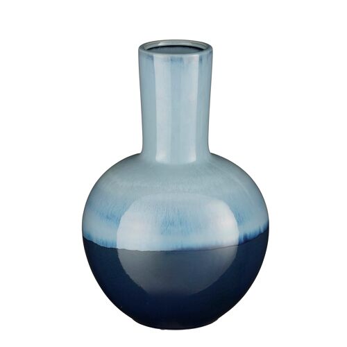 Mica Decorations Holm Vase - H42 x Ø29 cm - Céramique - Bleu