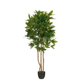 Mica Decorations Fatsia Plante artificielle en pot - H150 x Ø70 cm - Vert
