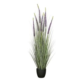 Mica Decorations Eremurus ¿ Gazon Artificiel en Pot ¿ Fausse Plante Interieur ¿ Plantes Artificielles Interieur ¿ H140 x Ø45 cm ¿ Vert, Violet