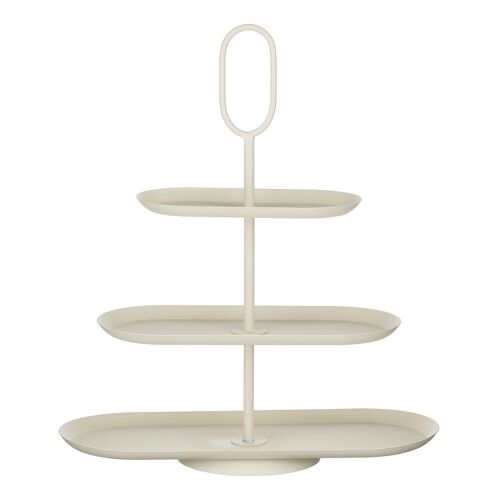 Mica Decorations Rama Support Gateau ¿ Presentoir pour Gateaux et Amuse Bouches ¿ Aussi adapté à la Decoration de Table ¿ Fer ¿ L48 x B20 x H55 cm ¿ Crème