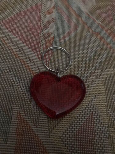 Porte-Clé Coeur Rouge En Plastique Dur