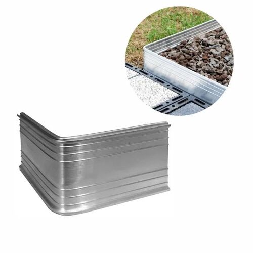 Angle 90° Pour Bordure Pelouse Aluminium Ultra Résistante 14cm | Bordure Jardin | Contour Massif | Limite Massif Jardin Robuste