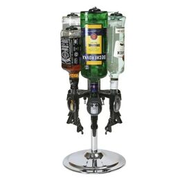 Support Comptoir 6 Bouteilles 0,7-1l Argenté Stable Sans Perçage