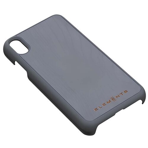 Coque pour iPhone XS Max Compatible Apple Pay et Recharge Sans Fil Effet Bois Nordic Elements Gris