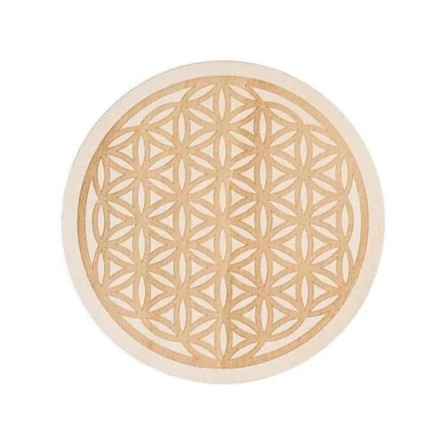 Fleur De Vie - Creuse Gravée En Bois - 100 Mm - Modèle 08 Bivea Pendule Esoterique - Pendule Divinatoire - Pendule Radiesthesie