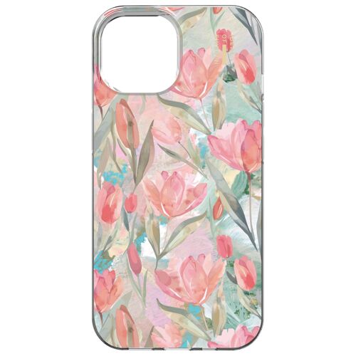 iDeal of Sweden Coque Clear MagSafe iPhone 17e / 16e / 15 / 14 / 13 Tulip Bloom