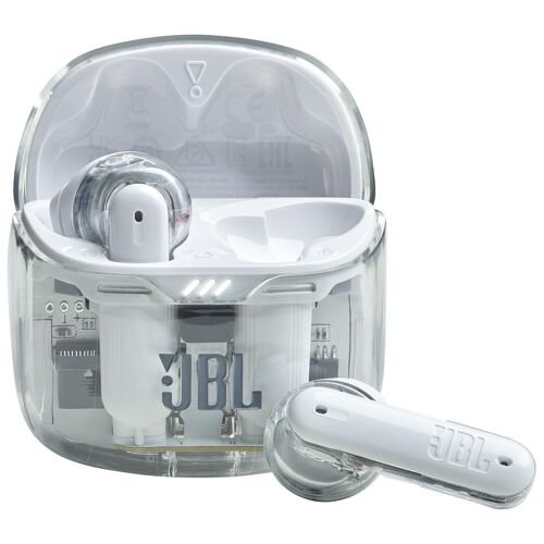 JBL Tune Flex Ghost Edition Casque True Wireless Stereo (TWS) Ecouteurs Appels/Musique Bluetooth Translucide, Blanc