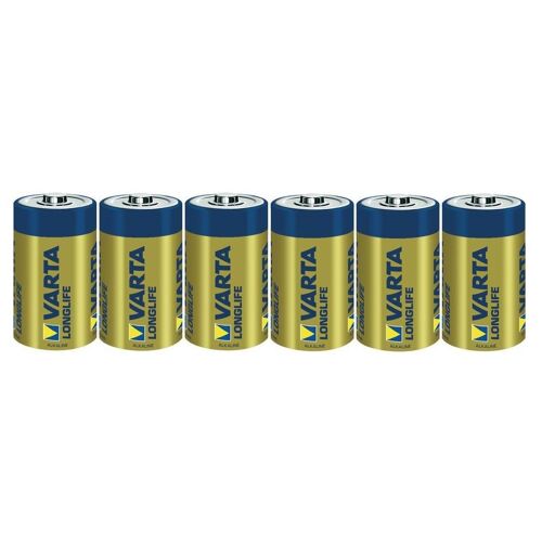 Varta Longlife Extra D, 6x Batterie à usage unique Alcaline