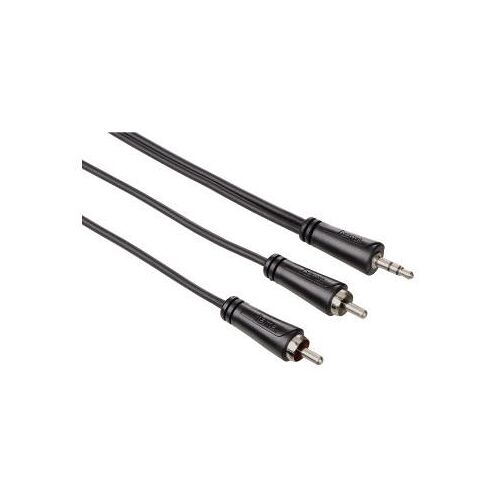 Hama 3.5mm jack to 2x RCA, 5m câble audio 3,5mm 2 x RCA Noir