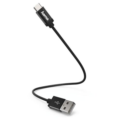 Hama 178281 câble USB USB 2.0 0,2 m USB C USB A Noir
