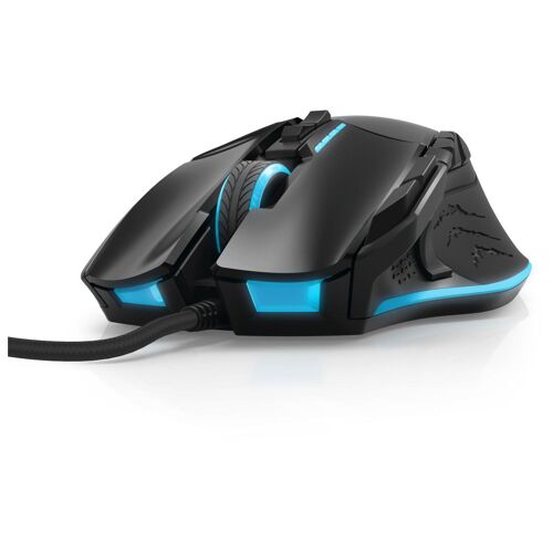 Souris gaming USB laser Hama uRage Reaper Revolution ergonomique, éclairé, poids amélioré, mémoire de profil intégré noi