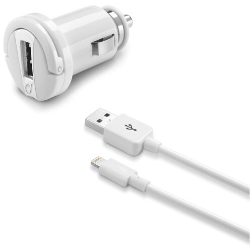 Cellularline USB Car Charger Kit 12W - Lightning - iPhone, iPad, iPod