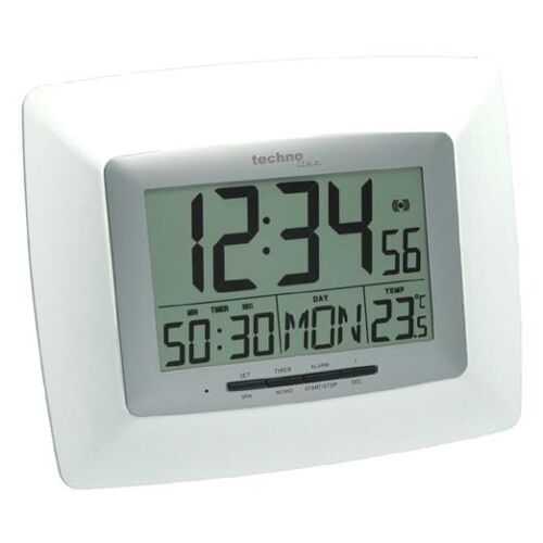 Technoline WS 8100 réveille-matin Réveil numérique Argent et Blanc
