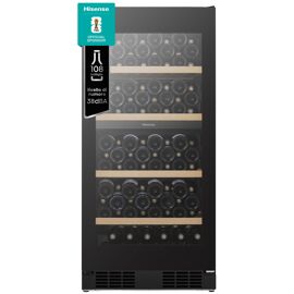 Hisense RW3N230GELF Refroidisseur de vin compresseur Pose libre Noir 108 bouteilles