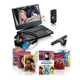 Lenco DVP-910BU Lecteur DVD portable Convertible 9" Noir et Bleu