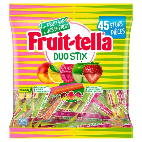 Fruittella Duo Sticks Bonbons Fruités Assortis Saveurs Intenses 400g