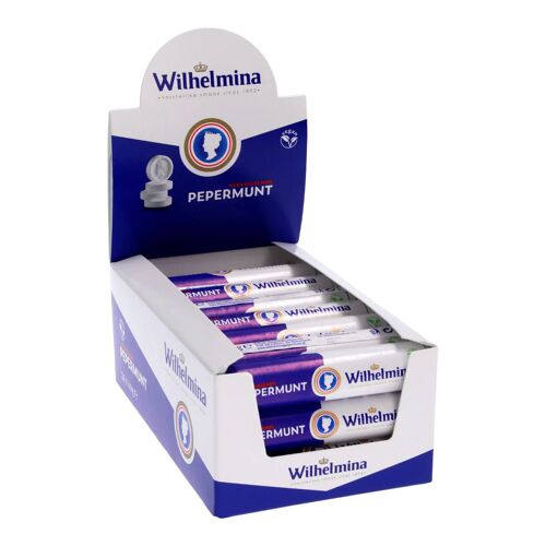 Wilhelmina Pepermunt Vegan Menthe Fraîche Bonbons Sans Gluten 24x40g - 960g
