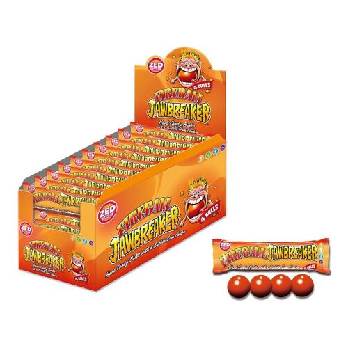 Zed Candy Chewing-Gum Fireball 40 Pièces - Saveur Intense Et Épicée, Bonbons À Mâcher 1652 G