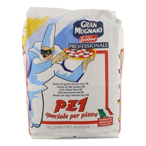 Molino Spadoni Farine De Blé Tendre Type 00 Pour Pâtisserie Et Boulangerie, Sac 5 Kg, Qualité Supérieure, Idéale Pour Pizza, Pâtes Et Viennoiseries