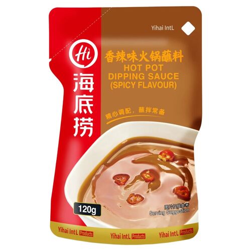 Haidilao Sauce Dip Hot Pot Épicée Piquante Saveur Intense 120g Condiment Chinois Authentique Pour Fondue Hotpot