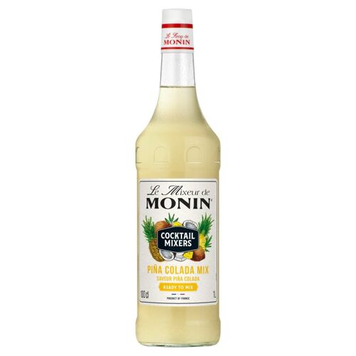 Monin Le Mixeur Pina Colada Mix Sirop Cocktail Saveur Ananas Noix De Coco 1l Mix Boisson Tropicale Parfait Pour Cocktails Et Mocktails 1000ml