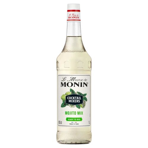 Monin Le Mixeur Mojito Mix Sirop Cocktail Saveur Menthe Citron Vert Parfait Pour Cocktails 1l