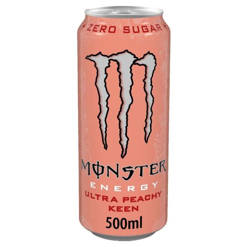 Monster Peachy Keen Zero Sugar Boisson Pêche Sans Sucre 12x500ml 6l