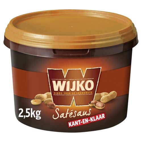 Wijko Satésaus Prête À L'emploi Sauce Aux Cacahuètes Saveur Authentique 2500 Ml