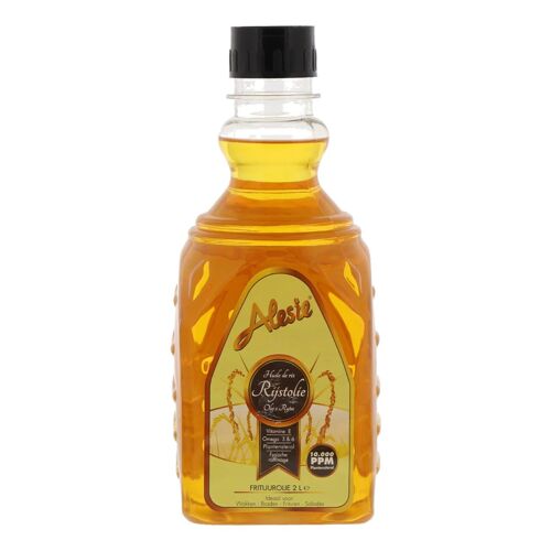 Alesie Huile De Riz Pour Friture 2l - Huile De Cuisine Pure, Parfaite Pour Fritures Croustillantes Et Saines, Riche En Nutriments, Idéale Pour Tous Types De Cuisson 2000ml