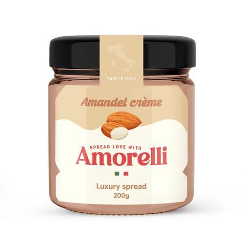 Amorelli Crème D'amande 20% De Matières Grasses, Texture Onctueuse Et Riche, Idéale Pâtisserie Et Cuisine, 190g