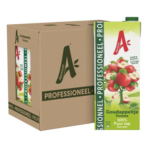 Appelsientje Jus De Pomme Naturel 8x1.5l - Boisson Fruitée Rafraîchissante, Sans Sucres Ajoutés, Riche En Vitamines, Parfait Pour Toute La Famille, 12l