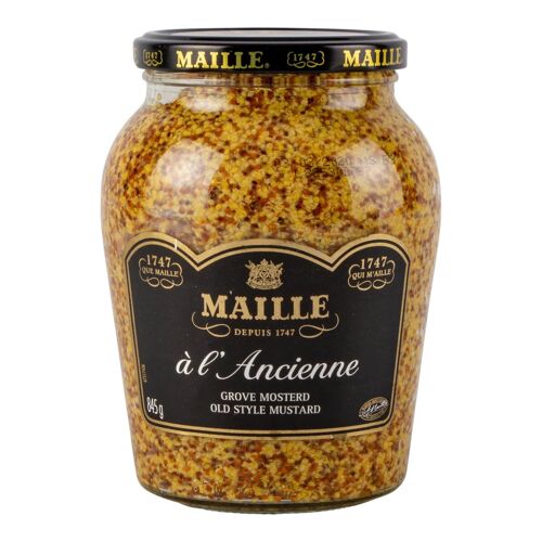 Maille Moutarde De Dijon À L'ancienne Grossière 845g - Saveur Authentique Française, Condiment Gourmet Pour Cuisine Et Marinades