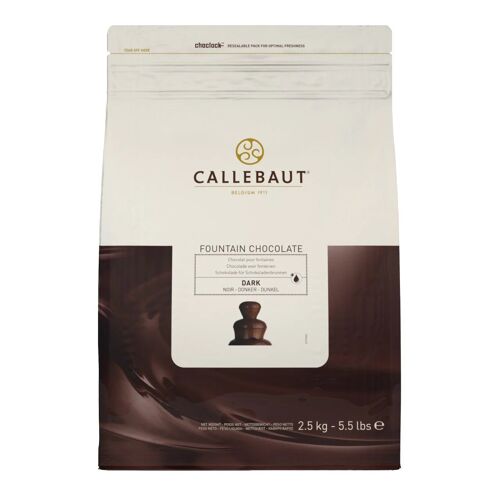 Callebaut Chocolat Noir Callets Pour Fontaines 2,5 Kg - Chocolat De Qualité Professionnelle Pour Fondue Et Décoration Gourmande