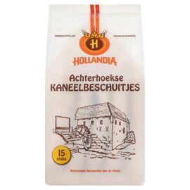 Hollandia Achterhoekse Theebeschuit Saveur Cannelle 15-Pack Biscuits Croquants Pour Thé 300g