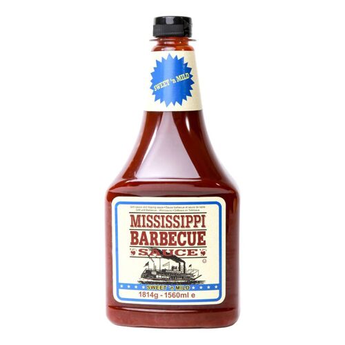 Mississippi Barbecue Sauce Douce Et Légère, Saveur Sucrée Et Mielleuse, Sauce Bbq Pour Viandes, Marinades Et Grillades, 1720 Ml