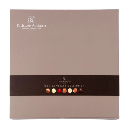 Caluwé Artisan Chocolat Contemporain Collection - Chocolat Fin Et Raffiné 620g