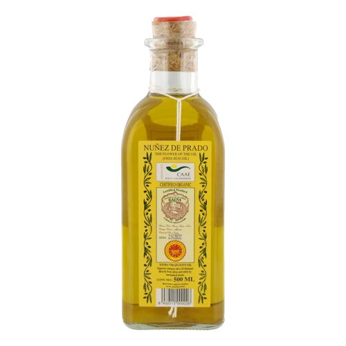 Nuñez De Prado Huile D'olive Extra Vierge Non Filtrée Bio 500 Ml, Pressée À Froid, Pure, Naturelle, Riche En Antioxydants, Saveur Intense, Idéale Cuisine Et Assaisonnement