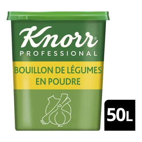 Knorr Bouillon De Légumes En Poudre Saveur Intense, Concentré Pour 50l, 1000g, Assaisonnement Naturel, Extrait De Légumes, Idéal Soupes, Sauces Et Plats, Cuisine Facile Et Rapide