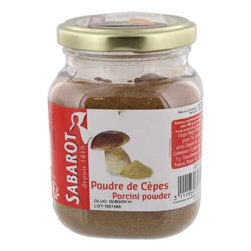 Sabarot Poudre De Cèpes Séchés 100g - Champignons Déshydratés Naturels Pour Cuisine Gourmet, Saveur Intense, Idéal Sauces, Risottos, Plats Mijotés, Aromatique Et Authentique