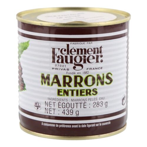 Clément Faugier Crème De Marrons Kastanjes Entière 283g - Purée De Châtaignes Naturelle, Sans Conservateurs, Idéale Desserts Et Pâtisseries