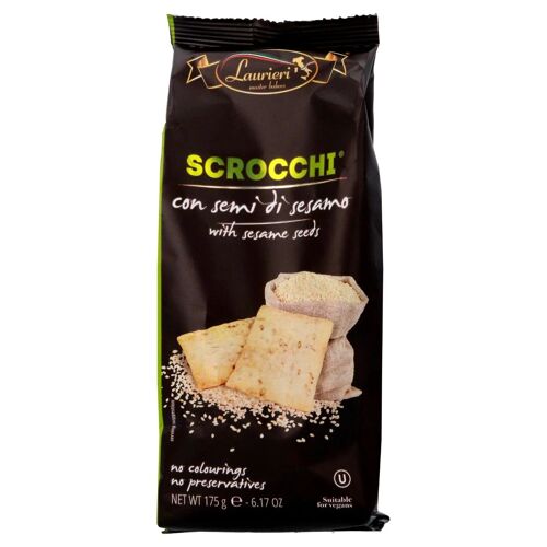 Laurieri Scrocchi Sésame Croquant Snack Apéritif Graines De Sésame 175 G