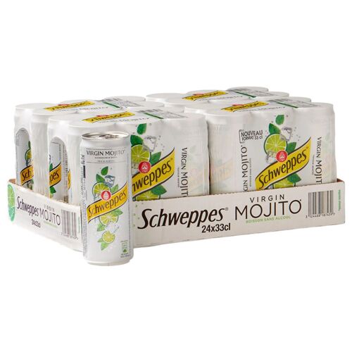 Schweppes Virgin Mojito Boisson Sans Alcool Rafraîchissante 24x330ml - Pack De 7,92l