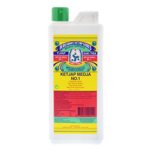 Kaki Tiga Ketjap Medja Sauce Soja Gluten Free Sans Gluten 1l Condiment Asiatique Authentique Saveur Intense 1000ml